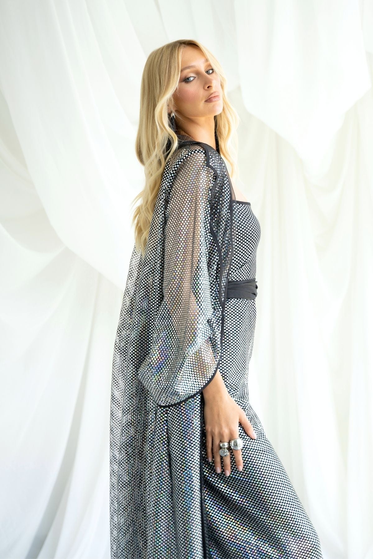 Disco Maxi Overlap dress
