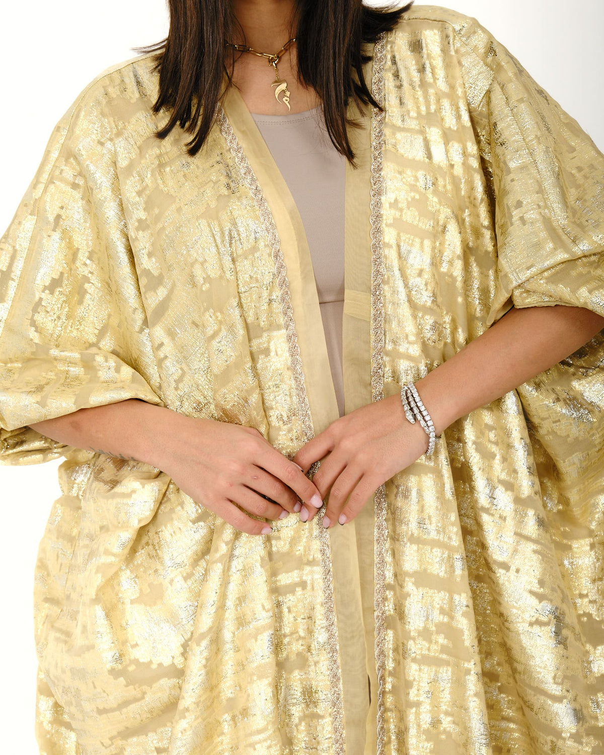 Silk Fiesta Kaftan Yellow Gold