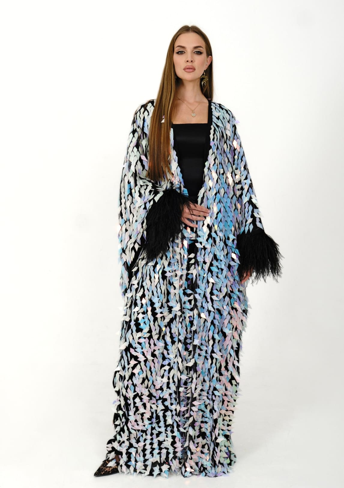 Kaftan Luxury Sequin Black