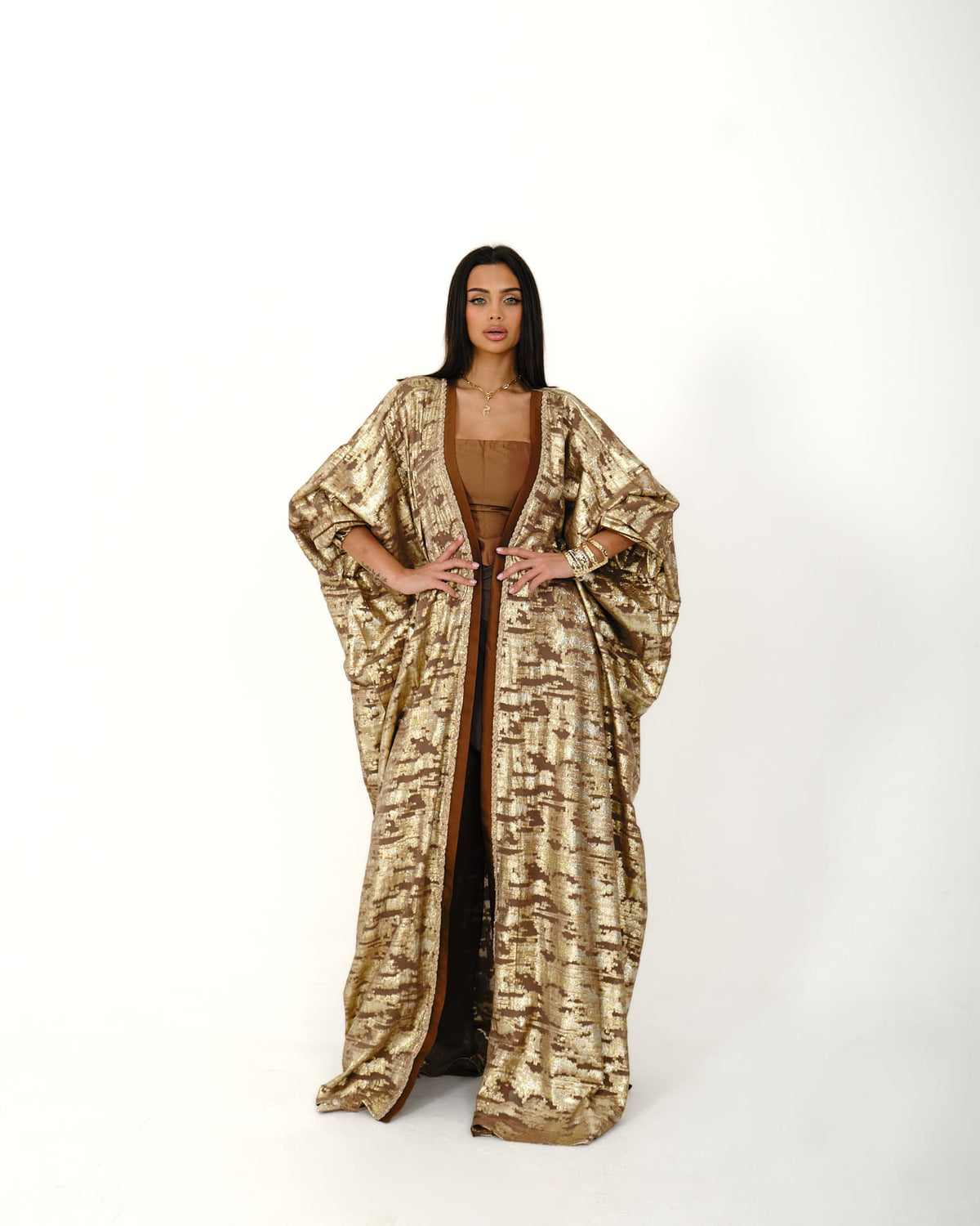 Silk Fiesta Kaftan Mocha Mousse