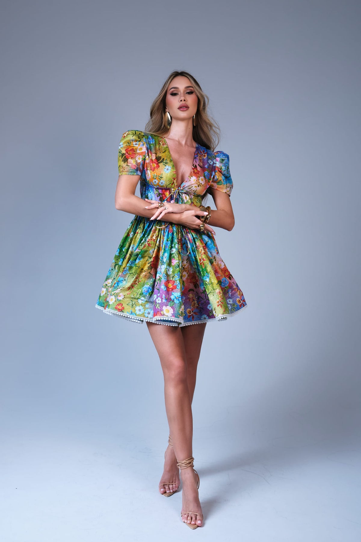 Golden Spark Mini Dress