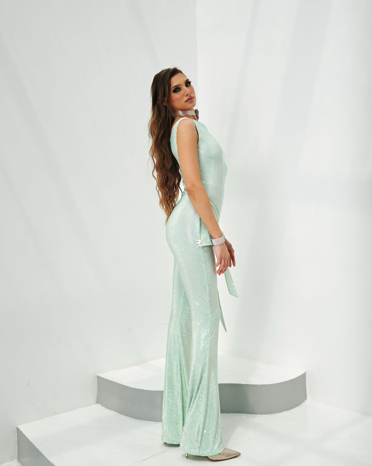 Crystal Jumpsuit Aquamarine