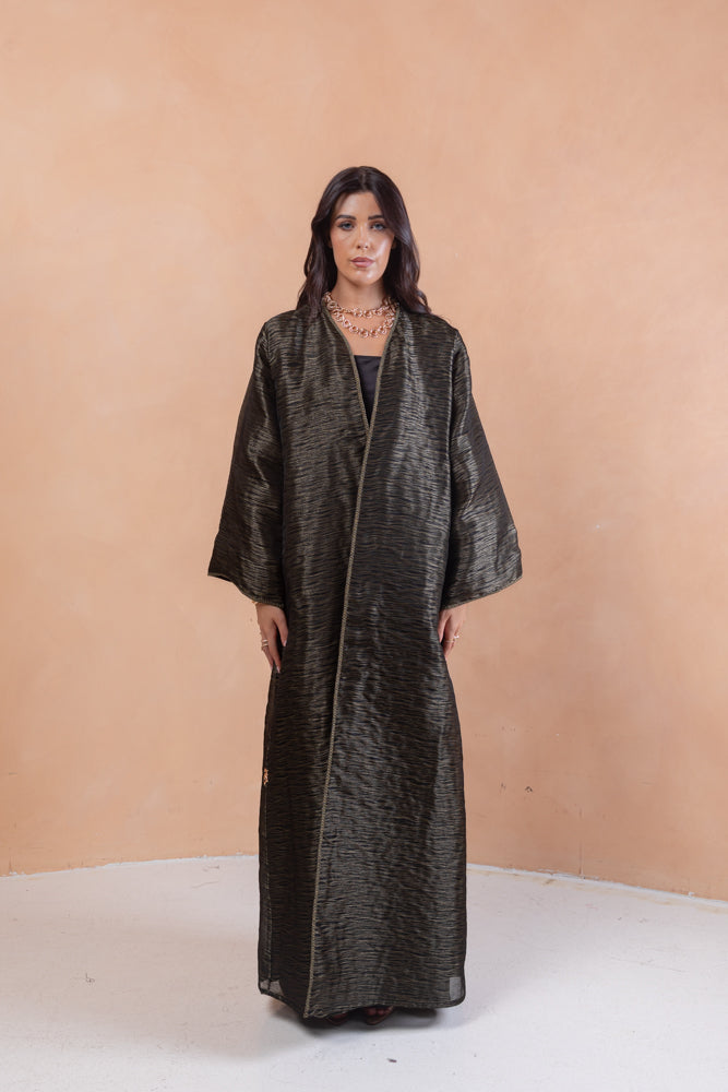 Classic Abaya Gold Black