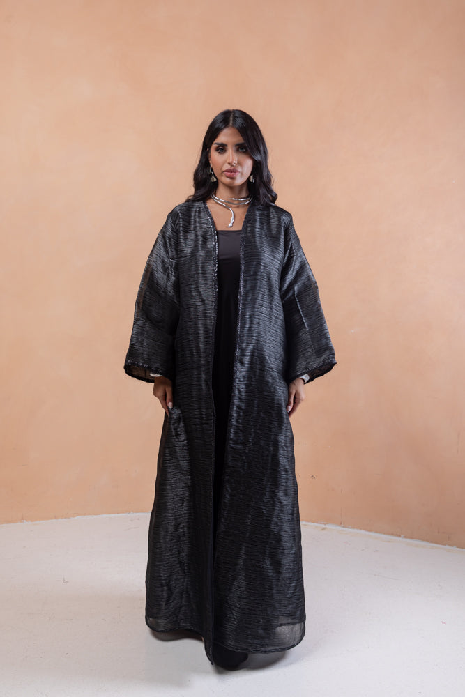 Classic Abaya Silver Black