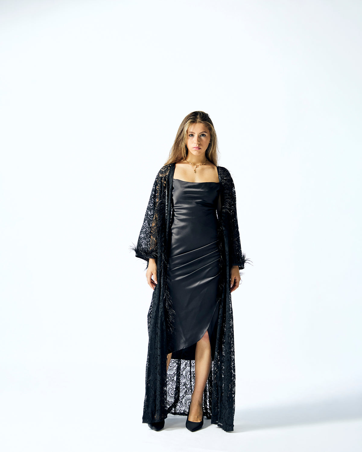 Kaftan Luxury Black Swan